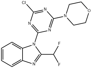 4-(4-CHLORO-6-(2-(DIFLUOROMETHYL)-1H-BENZO[D]IMIDAZOL-1-YL)-1,3,5-TRIAZIN-2-YL)MORPHOLINE price.