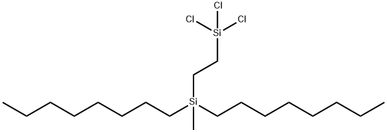 (DI-N-OCTYLMETHYLSILYL)ETHYLTRICHLOROSILANE Struktur