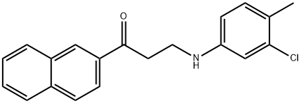3-(3-CHLORO-4-METHYLANILINO)-1-(2-NAPHTHYL)-1-PROPANONE Struktur