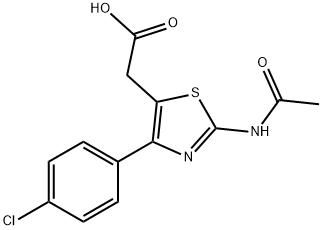 2-(Acetylamino)-4-(4-chlorophenyl)thiazole-5-acetic acid Structure