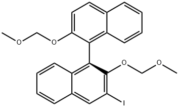 S-3-iodo-2,2'-bis(MethoxyMethoxy)1,1'-Binaphthalene Struktur
