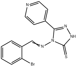 4-[(2-BROMOPHENYL)METHYLIDENEAMINO]-5-PYRIDIN-4-YL-2H-1,2,4-TRIAZOLE-3(4H)-THIONE Struktur