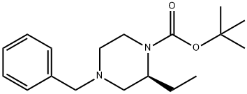 1-N-BOC-4-N-BENZYL-2-ETHYL PIPERAZINE Struktur