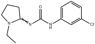 1-(m-Chlorophenyl)-3-(1-ethylpyrrolidin-2-ylidene)urea Struktur