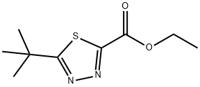 5-TERT-BUTYL-1,3,4-THIADIAZOLE-2-CARBOXYLIC ACID ETHYL ESTER Struktur