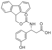 FMOC-(R)-3-氨基-3-(3-羥基苯基)-丙酸 結(jié)構(gòu)式