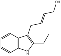 2-Buten-1-ol,4-(2-ethyl-1H-indol-3-yl)-,(2E)-(9CI) Struktur