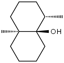(4alpha,4abeta,8aalpha)-octahydro-4,8a-dimethyl-4a(2H)-naphthol Struktur