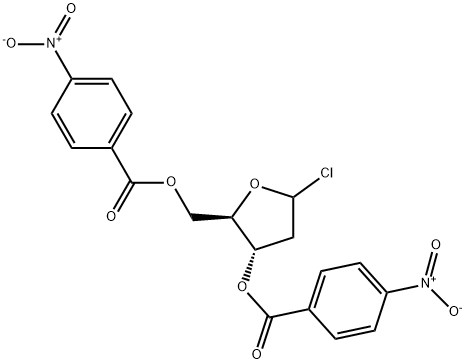 1-CHLORO-3,5-DIPARANITROBENZOYL-2-DEOXY-D-RIBOSE Structure