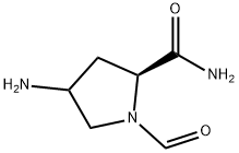 2-Pyrrolidinecarboxamide, 4-amino-1-formyl-, (2S)- (9CI) Struktur
