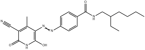 4-[[(5-Cyano-1,2-dihydro-6-hydroxy-4-methyl-2-oxopyridin)-3-yl]azo]-N-(2-ethylhexyl)benzamide Structure