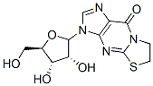3-ribofuranosyl-6,7-dihydro-9H-thiazolo(3,2-a)purin-9-one Struktur