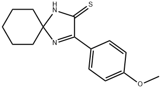 3-(4-Methoxyphenyl)-1,4-diazaspiro[4.5]dec-3-ene-2-thione Struktur