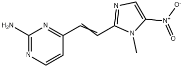 4-[2-(1-Methyl-5-nitro-1H-imidazol-2-yl)ethenyl]-2-pyrimidinamine Struktur