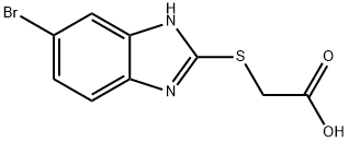 Aceticacid, 2-[(6-bromo-1H-benzimidazol-2-yl)thio]- Struktur
