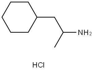 1-cyclohexylpropan-2-amine hydrochloride Struktur