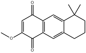 5,6,7,8-Tetrahydro-2-methoxy-5,5-dimethylanthracene-1,4-dione Struktur