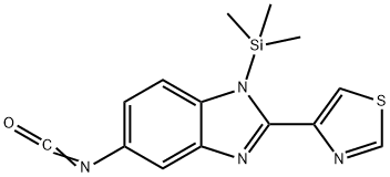 5-Isocyanato-2-(4-thiazolyl)-1-(trimethylsilyl)-1H-benzimidazole Struktur