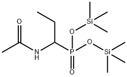 [1-(Acetylamino)propyl]phosphonic acid bis(trimethylsilyl) ester Struktur