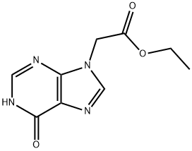 Ethyl (6-hydroxy-9H-purin-9-yl)acetate Struktur
