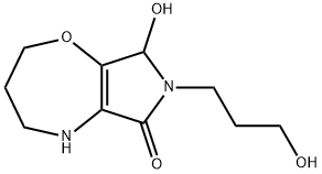 2,3,4,5,7,8-Hexahydro-8-hydroxy-7-(3-hydroxypropyl)-6H-pyrrolo[3,4-b][1,4]oxazepin-6-one Struktur