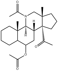 11,14-Diacetyl-11-azaandrostan-6-ol acetate Struktur