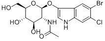 5-溴-6-氯-3-吲哚基-N-乙酰基-β-D-氨基葡萄糖苷 結(jié)構(gòu)式