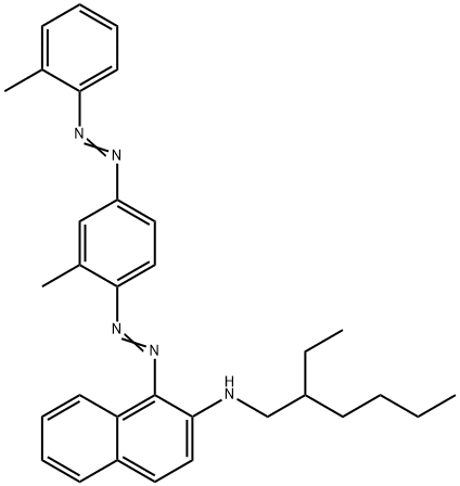 N-(2-ethylhexyl)-1-[[2-methyl-4-[(2-methylphenyl)azo]phenyl]azo]naphthalen-1-amine Struktur