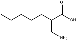 Heptanoic  acid,  2-(aminomethyl)- Struktur