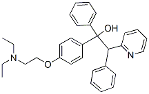 1-(4-Diethylaminoethoxyphenyl)-1,2-di(phenyl)-2-(2-pyridyl)ethanol Struktur
