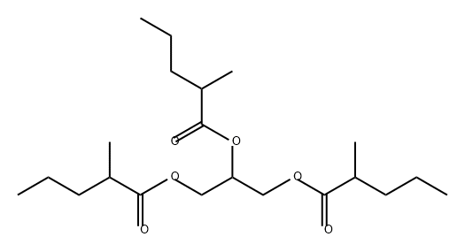 Tris(2-methylvaleric acid)1,2,3-propanetriyl ester Struktur