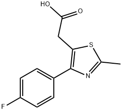 5-Thiazoleacetic acid, 4-(4-fluorophenyl)-2-methyl- Struktur