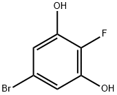 5-ブロモ-2-フルオロベンゼン-1,3-ジオール 化學(xué)構(gòu)造式