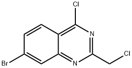 7-BROMO-4-CHLORO-2-CHLOROMETHYL-QUINAZOLINE Struktur