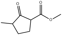 Cyclopentanecarboxylic acid, 3-Methyl-2-oxo-, Methyl ester Struktur