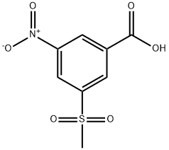 3-Methanesulfonyl-5-nitrobenzoic acid Struktur