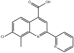 7-CHLORO-8-METHYL-2-PYRIDIN-2-YLQUINOLINE-4-CARBOXYLIC ACID Struktur