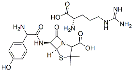 L-arginine [2S-[2alpha,5alpha,6beta(S*)]]-6-[amino(p-hydroxyphenyl)acetamido]-3,3-dimethyl-7-oxo-4-thia-1-azabicyclo[3.2.0]heptane-2-carboxylate|