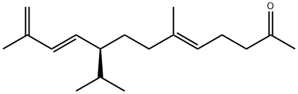 (9S,5E,10E)-6,12-Dimethyl-9-isopropyl-5,10,12-tridecatrien-2-one Struktur