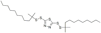 2,5-bis(tert-dodecyldithio)-1,3,4-thiadiazole Structure