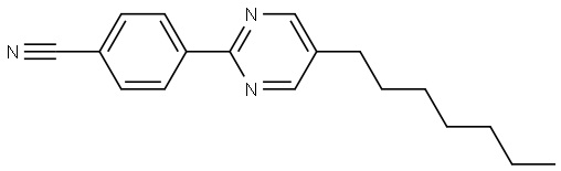 4-(5-heptylpyrimidin-2-yl)benzonitrile Struktur