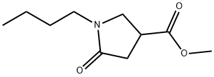 Methyl1-butyl-5-oxopyrrolidine-3-carboxylate Struktur