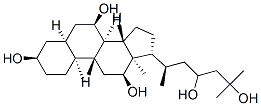 (3R,5S,7R,8R,9S,10S,12S,13R,14S,17R)-17-[(2R)-4,6-dihydroxy-6-methylheptan-2-yl]-10,13-dimethyl-2,3,4,5,6,7,8,9,11,12,14,15,16,17-tetradecahydro-1H-cyclopenta[a]phenanthrene-3,7,12-triol Struktur