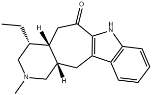 (4R)-4α-Ethyl-1,3,4,4aβ,5,7,12,12aβ-octahydro-2-methylpyrido[3',4':4,5]cyclohept[1,2-b]indol-6(2H)-one Struktur
