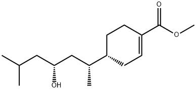 (R)-4-[(1R,3R)-3-Hydroxy-1,5-dimethylhexyl]-1-cyclohexene-1-carboxylic acid methyl ester Struktur