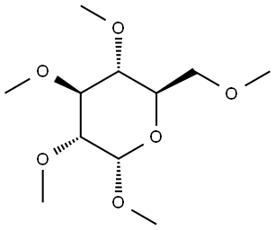 methyl 2,3,4,6-tetra-O-methyl-alpha-D-glucopyranoside Struktur