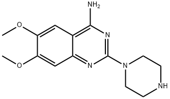 2-Piperazine-4-amino-6,7-dimethoxyquinazoline  Struktur