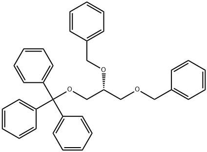 (+)-1,1',1''-[[(R)-2,3-Di(benzyloxy)propoxy]methylidyne]trisbenzene Struktur