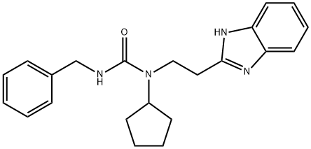 Urea, N-[2-(1H-benzimidazol-2-yl)ethyl]-N-cyclopentyl-N-(phenylmethyl)- (9CI) Struktur