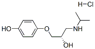 (S)-4-[2-hydroxy-3-[(1-methylethyl)amino]propoxy]phenol hydrochloride           Structure